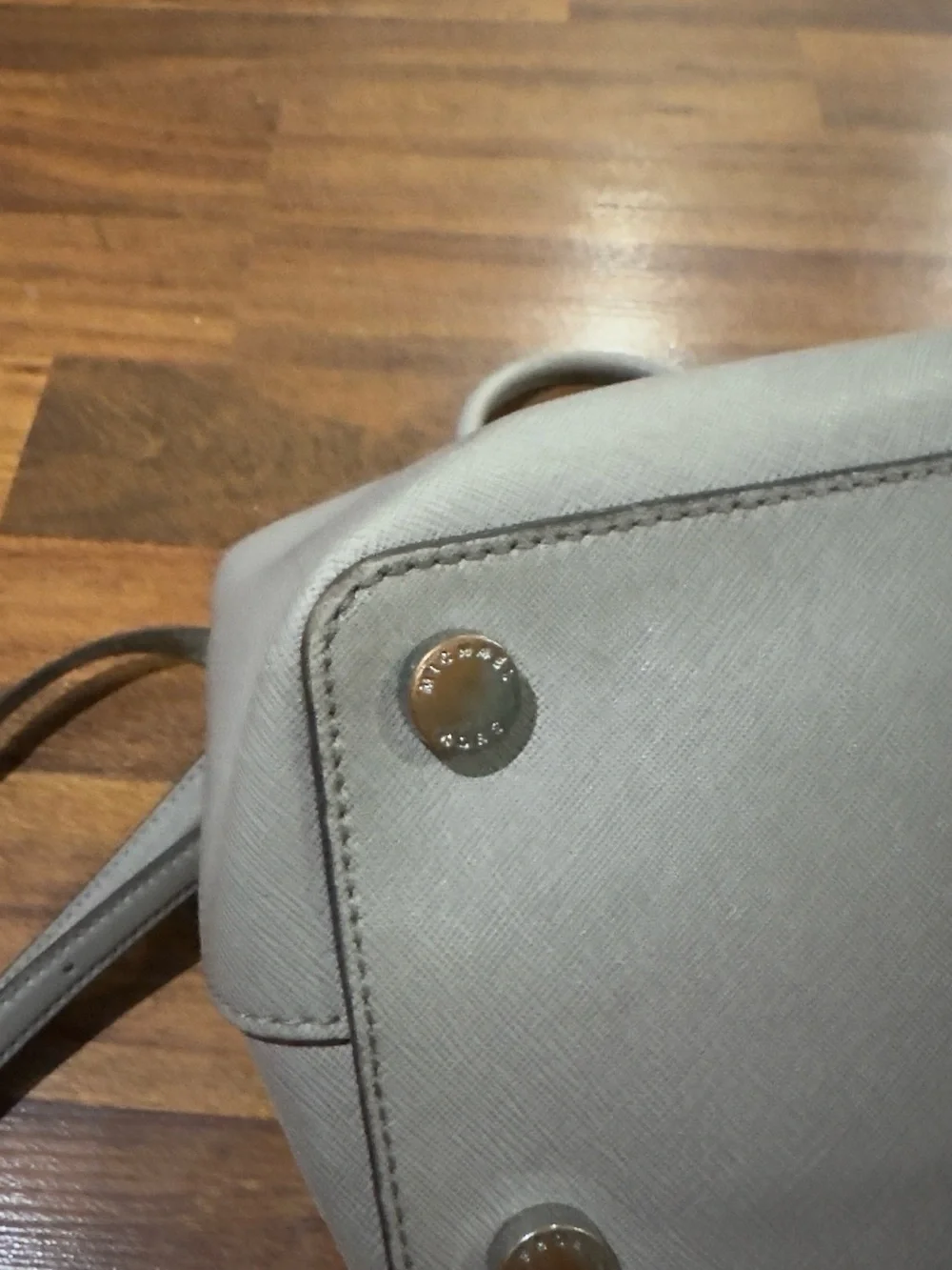 MICHAEL KORS GRAY SAVANNAH LARGE SATCHEL